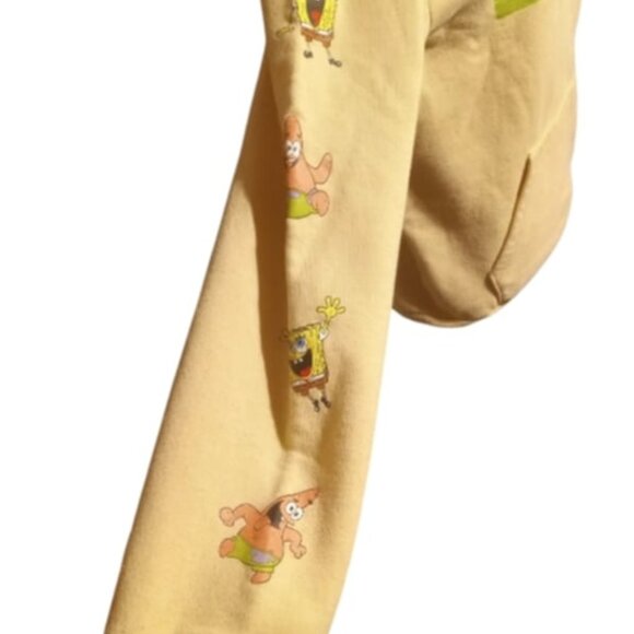 Nickelodeon Tan Hoodie Sweatshirt Spongebob Patrick Star Unisex Novelty Size S - Picture 4 of 5